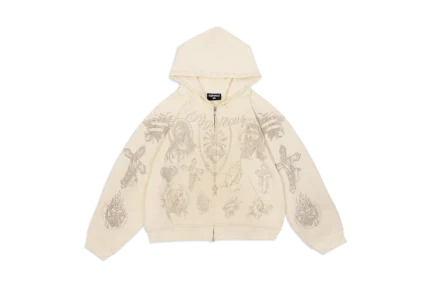 Werighteous "Tatted Believer" Zip Up (Cream)