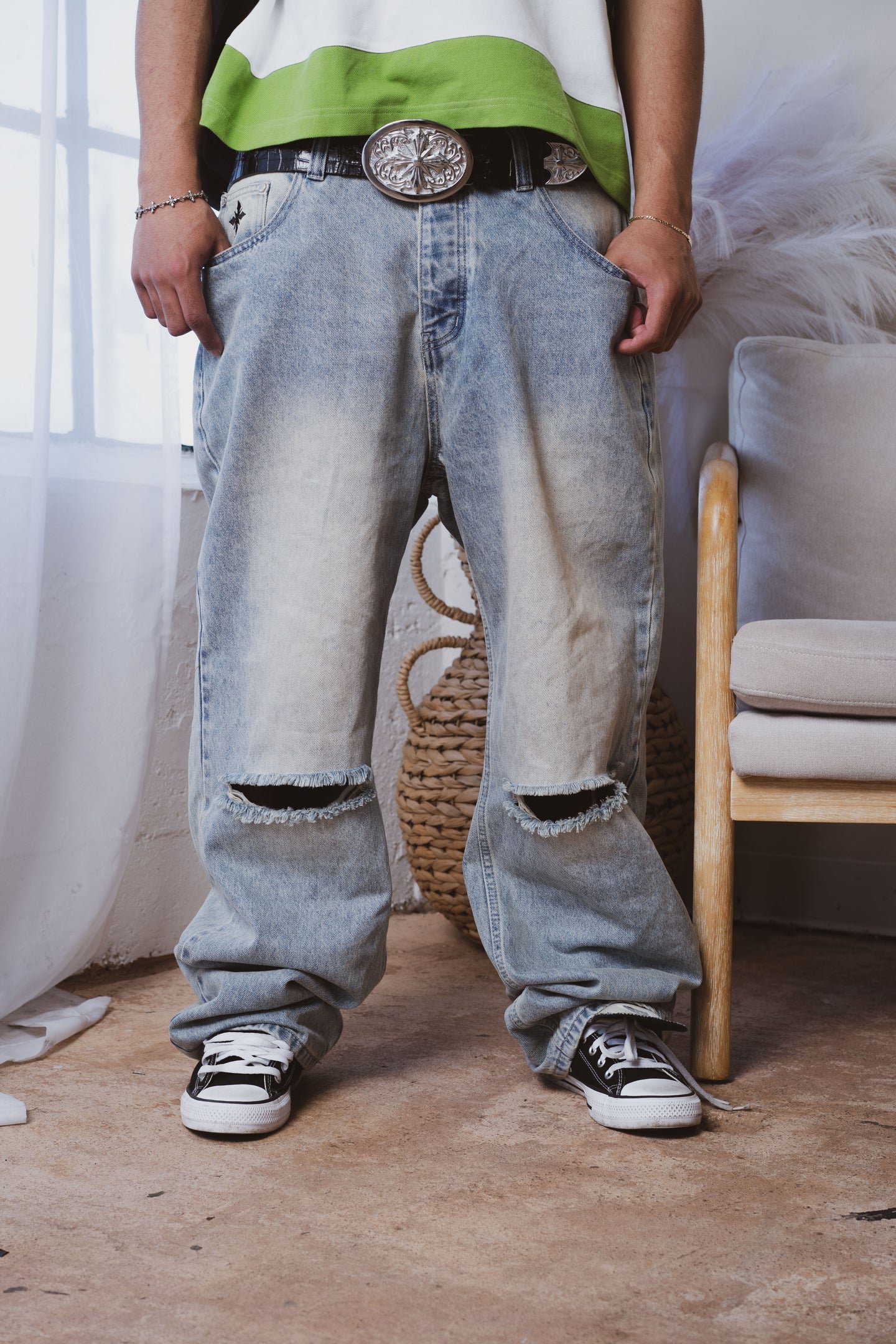 DSC09593 Thrashed Baggy Denim