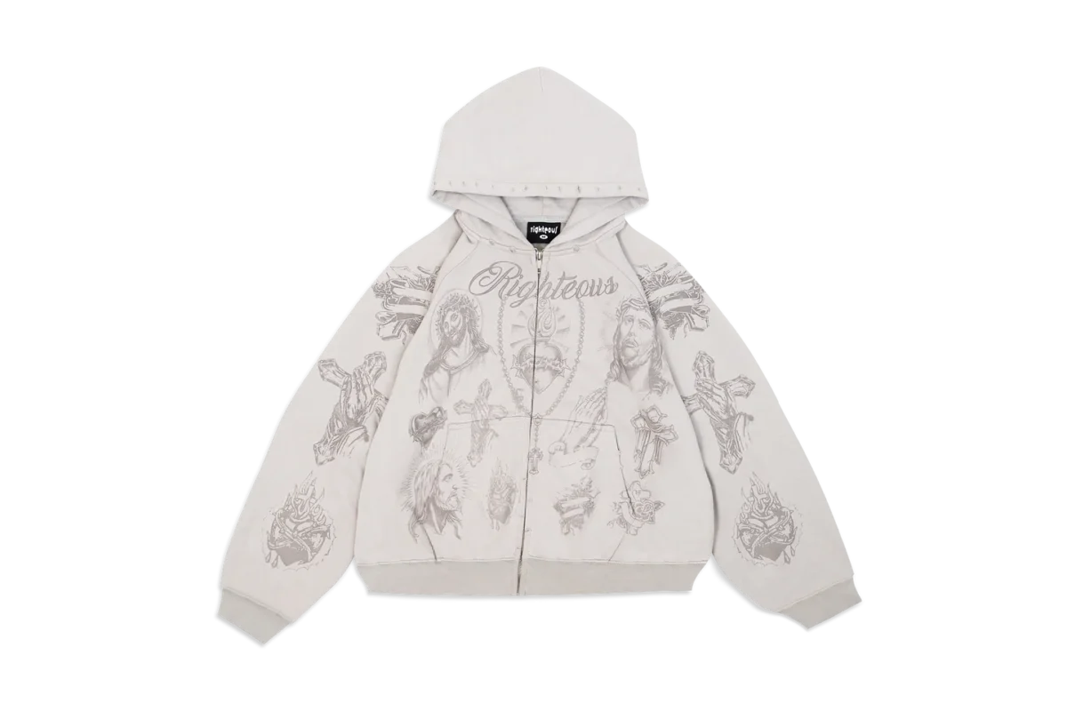 Werighteous "Tatted Believer" Zip Up (Grey)